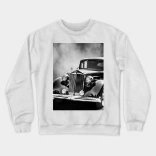 Packard Classic Car Black And White photograph Crewneck Sweatshirt